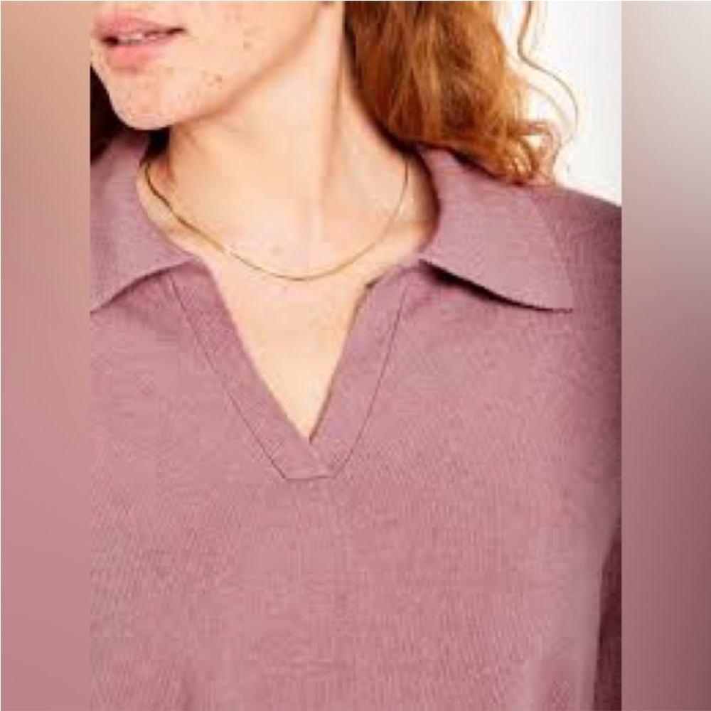 SoSoft Collared Sweater Anise Pink - Picture 7 of 9